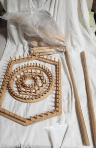 Large Lot of Bunce Looms Wood 41 15 3 1 Round Oblong Knitting Frames Weaving - Picture 1 of 10