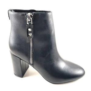 Botín de tacón alto de cuero negro Nine West Takes talla 6,5 - Imagen 1 de 8