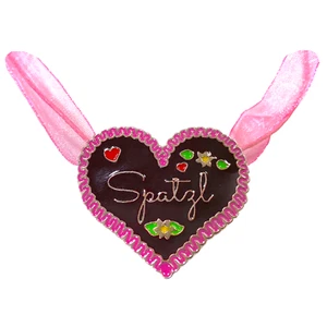 Collar / Cadena tradicional "SPATZL" en diseño corazón de pan de jengibre / Corazón / Oktoberfest - Imagen 1 de 8