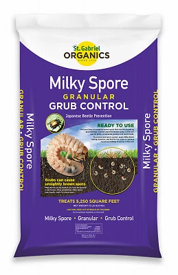 St. Gabriel Organics 80015-4 Milky Spore Grub Control Spreader Mix, 15 Lbs.,