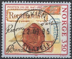 1060 Noruega 1995, NK 1239 SON Skien 22.09.95 (TE) el día de emisión. - Imagen 1 de 1