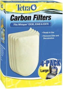 Filtros de carbono para acuarios, se adapta a filtros Whisper EX, limpia agua de acuario, 4 - Imagen 1 de 11