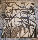 PAPIER silhouette vintage vitrail artisanat NATIVITÉ peinture par numéro 34" x 44"