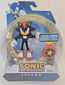 Sonic The Hedgehog "Shadow" - 4" Action Figure With Star Spring 2023 Jakks NEW - Picture 1 of 4