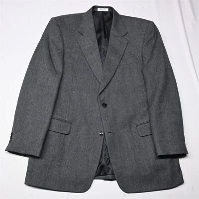 Blazer Traje Chaqueta Abrigo Deportivo RBM 44L Gris Espiga Tweed Lana Para Hombre Foto 1 de 4