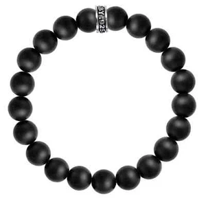 Brand New KING BABY K40-5804-1-8.75 (M) 10MM BLACK ONYX BEAD BRACELET - Picture 1 of 3
