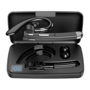 Bluetooth 5.1 Headphones Wireless One Side Headset Business Headset With Mic - Picture 1 of 15