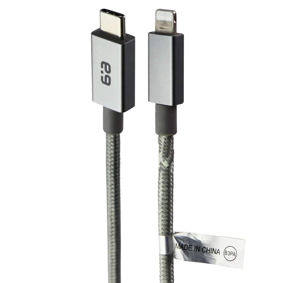 PureGear Braided MFI to USB-C 10ft. Charging Cable - Metallic Space Gray - Image 1 of 1