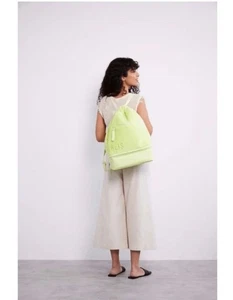BEIS The Terry Cooler Backpack in Citron Green - Picture 1 of 16