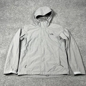 North Face Jacket Mens Medium Gray DryVent Waterproof Hooded Lightweight Coat - Picture 1 of 17