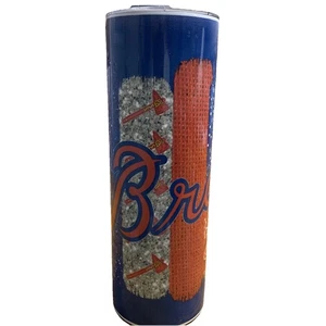 Atlanta Braves MLB Logo 24 oz Trinkflasche Tumbler Slide Top Edelstahl Basball - Bild 1 von 6
