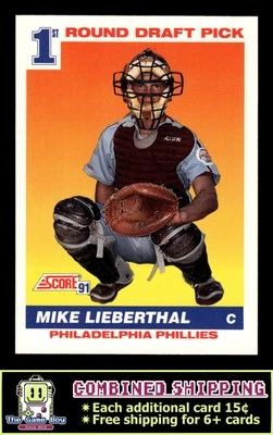 1991 Score #683 Mike Lieberthal Philadelphia Phillies RC - Image 1 of 2