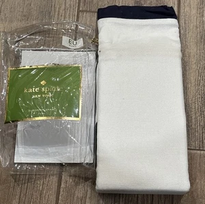 Kate Spade pillow euro sham FRAME white/ navy- New FLAW - Picture 1 of 10