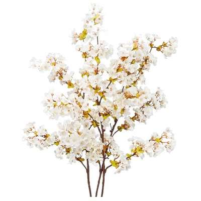 Juego de 3 ramas de flor de cerezo de seda de 39,3 pulgadas - Transforma cualquier espacio elegantemente Foto 1 de 4