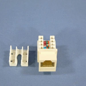 Cooper Almond Cat 6 Snap-In Modular Data Jack 110 Style 8-Position RJ45 5546-6A - Imagen 1 de 4