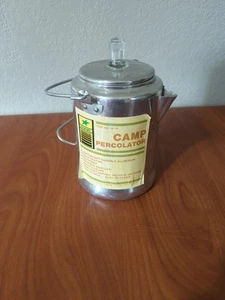 Vintage Aluminum Texsport camp percolator 9 cup Unused  - Picture 1 of 16