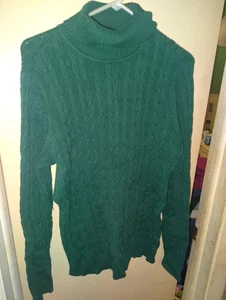 Suéter St. John's Bay Para Hombres XXLT Verde Cuello Alto Tejido Pullover Ajuste Alto - Imagen 1 de 4