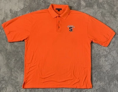 Camisa Polo Syracuse Naranja Para Hombre XL Fútbol Golf Equipo Atlético Golf Foto 1 de 4