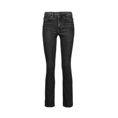Pantalones de mezclilla Helmut Lang para mujer 24 descoloridos negros recortados ajustados acampanados indie sleaze grunge Foto 1 de 4