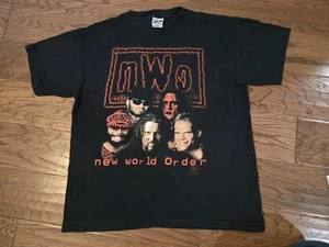Vintage 1998 NWO New World Order T Shirt Youth XL Sting Mash Lex Wrestling - Picture 1 of 8
