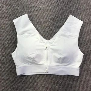 Tommie Copper Sports Bra Womens Medium White Zip Front Shoulder Support Znergy - Picture 1 of 17