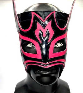 Damen Maravilla Semi Professionelle Qualität Wrestling Lucha Libre Maske Schwarz Pink - Bild 1 von 4
