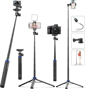 Selfie Stick Phone Tripod with Remote Control 64inch Extendable Phone Tripod - Picture 1 of 7