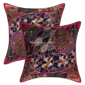 Pillow Cover Handcrafted Boho Beaded Decor Car Sofa Cushion Case 40 x 40 cm - Bild 1 von 6