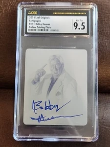 2014 BOBBY HEENAN CSG 9.5 AUTO 10 1/1 LEAF ORIGINALS WRESTLING WWE WWF NXT AEW  - Picture 1 of 9