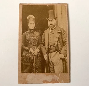 King Edward VII & Queen Alexandra - 1882 Carte De Visite CDV Card Royalty Photo - Picture 1 of 2
