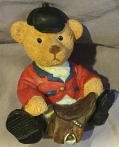 Fox Hunt Resin Teddy Bear Figurine Randy Rider - Picture 1 of 5