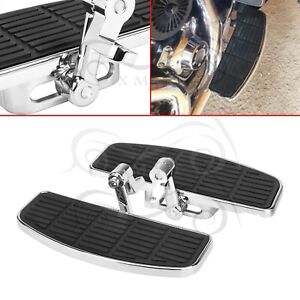 Black Driver Rider Floorboards For Harley Touring Dyna Street Fat Bob FXDF FXDB