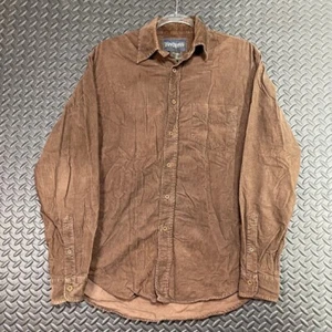 Blue Stream Outdoors Brown Corduroy Long Sleeve Button Up Shirt Men's Size M - Picture 1 of 7