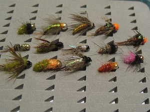 14 ninfas, sin muerte del #12 al #18 Pesca a mosca. FLY FISHING (25) - Imagen 1 de 12