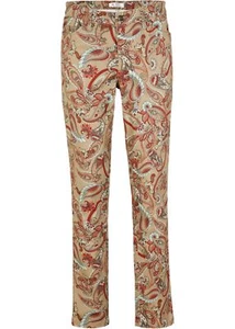 Neu Hose mit Paisleydruck Gr. 44 Sand Taupe Damenhose Stretch-Pants - Bild 1 von 1