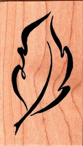 PSX ~ FETTES BLATT ~ Holz montiert Gummistempel Natur Blätter Bäume Blumen Pflanzen - Bild 1 von 1