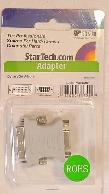 StarTech.com DVI to VGA Cable Adapter M/F White, Model: DVIVGAMF - Image 1 of 2