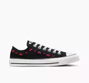 Converse Womens Chuck Taylor All Star Valentine's Day Low-Top Shoes Black - Picture 1 of 9
