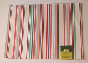 Food Network Terrace Stripe Placemat Multi Color Striped Kitchen Table Mat NEW - Picture 1 of 2