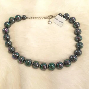 Charter Club Glass Bead Necklace Iridescent Metallic Mermaid Fairy Y2K Boho 2633 - Picture 1 of 7