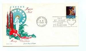 Canadá FDC #502 Jackson Chickering Cachet Navidad NiñosOraciones UA 1969 98-1 - Imagen 1 de 1