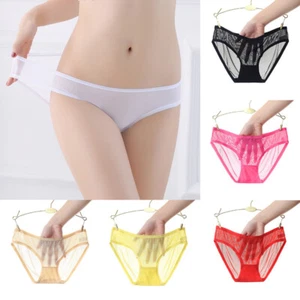 Lencería sexy calzoncillos de malla de cintura baja para mujer bragas transparentes X1 - Imagen 1 de 35