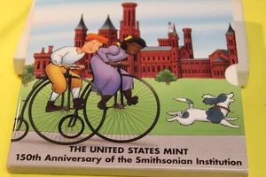 1996 Silver Dollar PH "150th Anniversary of the Smithsonian Institution" Proof - Picture 1 of 17
