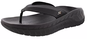 SKECHERS MEN'S GO RECOVER 229018/BBK SLIP-ON SANDALS - Picture 1 of 5