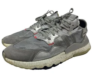 Adidas Nite Jogger Running Shoes Mens Sz 12.5 Gray Silver Reflective Sneakers - Picture 1 of 7