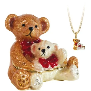Secrets Trinket Box - Teddy Bear & Baby - Picture 1 of 1