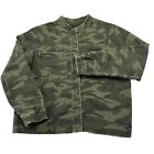Kut from the Kloth Camouflage Jacket Womens Small Raw Edge Distressed