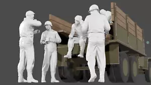 WWII US Red Ball Express Drivers at Rest - Lot de 5 Figurines - Photo 1 sur 9