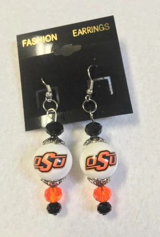 OSU EARRINGS JEWELRY STATE COLLEGE UNIVERSITY OKLAHOMA COWBOYS ORNAMENT NCAA Cover