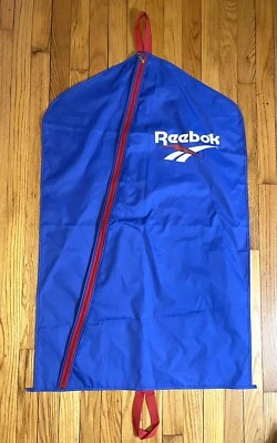 Vintage Blue Red Reebok Garment Duffle Travel Sports Bag Hanging 40"×24” EUC - Image 1 of 4